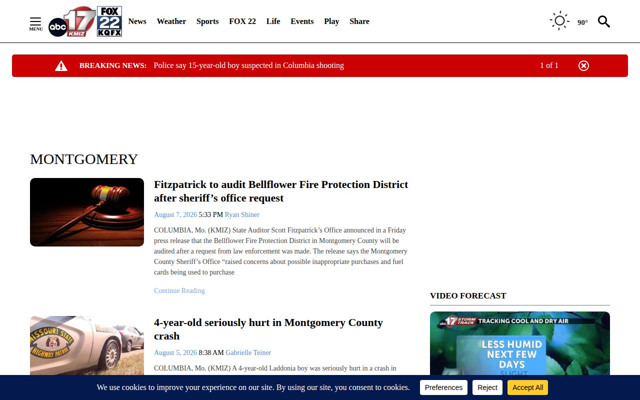 ABC17 Montgomery County crime news and booking-record coverage